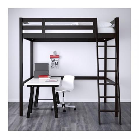 Aukšta (mezzanine) lova 145x208x186 su čiužiniu